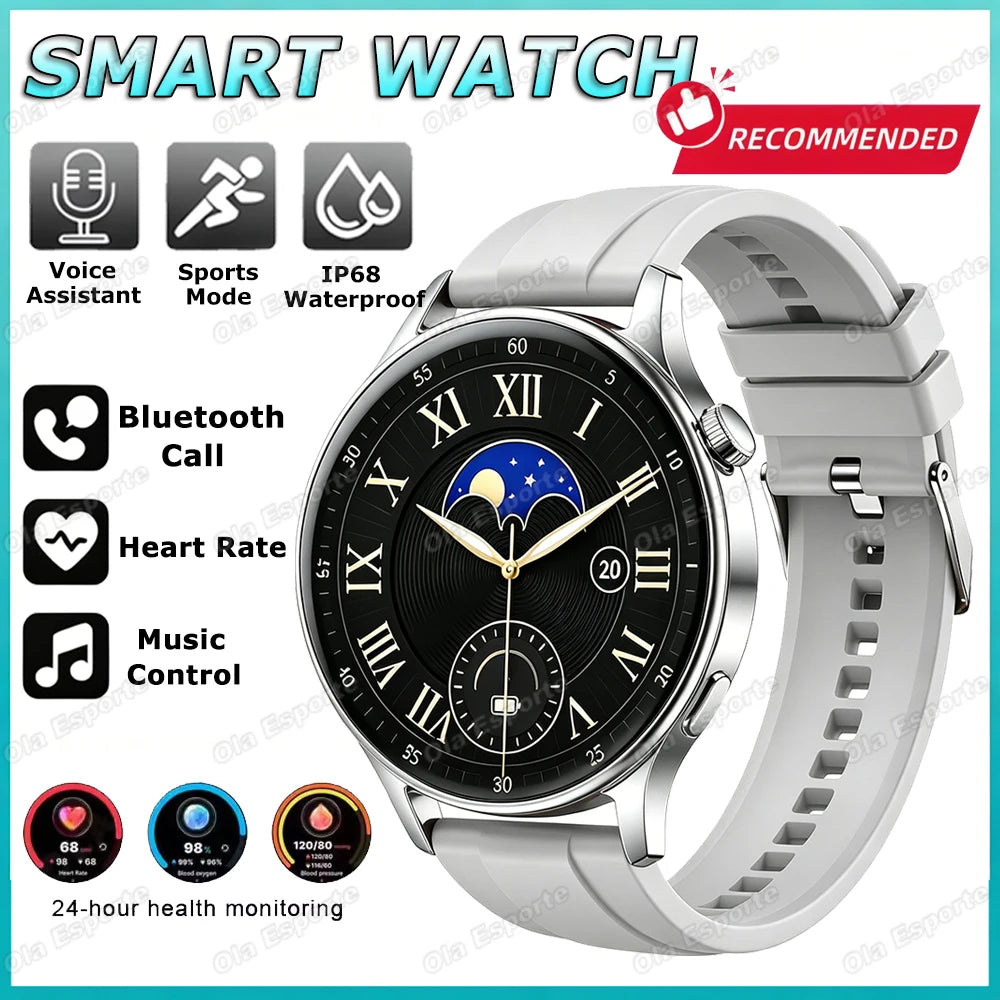 2026 Men Smartwatch for Women Full Touch Screen Voice Call Fitness Tracker Smart Watch Waterporoof Sport Wristwatch Gift Ht30