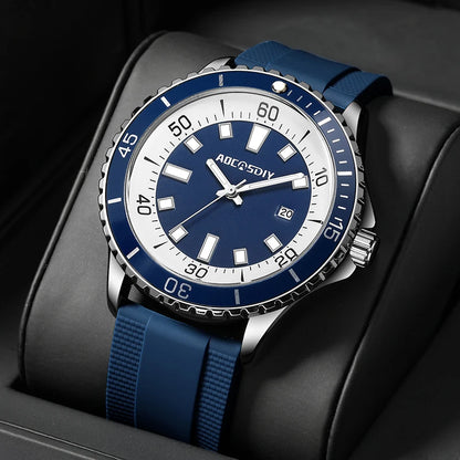 Casual Watches for Men Fashion New Men's Watch Multi Functional Luminous Date Quartz Wrist Watch Waterproof Leisure Man Clock