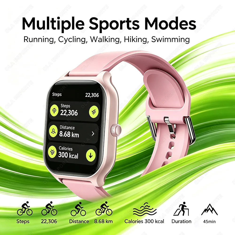 Smart Watch Plus Men Women Plus Full Touch Screen Sports Fitness Watch BT Call Android Phone Digital Multidial Smartwatch HW12