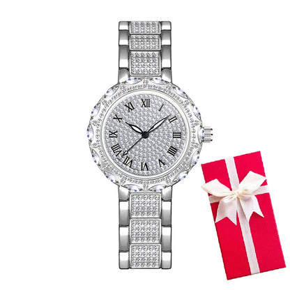 Fashion Women Watches Stainless Steel Rhinestone Crystal Ladies Quartz Watch Women Dress Clock Dropshiping montre femme