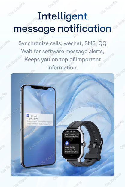 Smart Watch 1.83" Hd Screen Bluetooth Call Heart Rate Blood Oxygen Health Monitor Sports Smartwatch Women Men Holiday Gifts Ht30