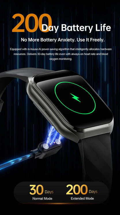 2026 NEW Smart Watch 1000mAh Large Battery Sports Modes Tracker Heart Rate Bluetooth Call 1.83'' HD Screen Waterproof GPS Woman