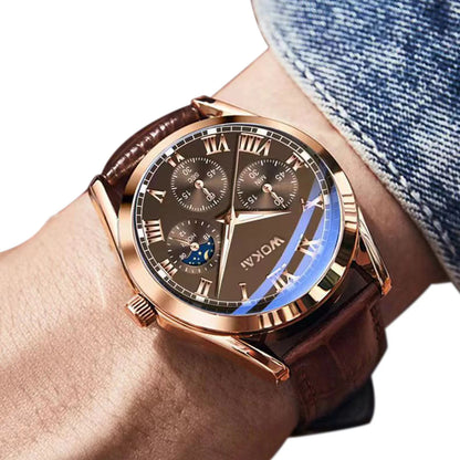 Fashion Men Luxury Watches Mens Business PU Leather Quartz Watch Gifts For Male Calendar Wristwatch Relogio Masculino