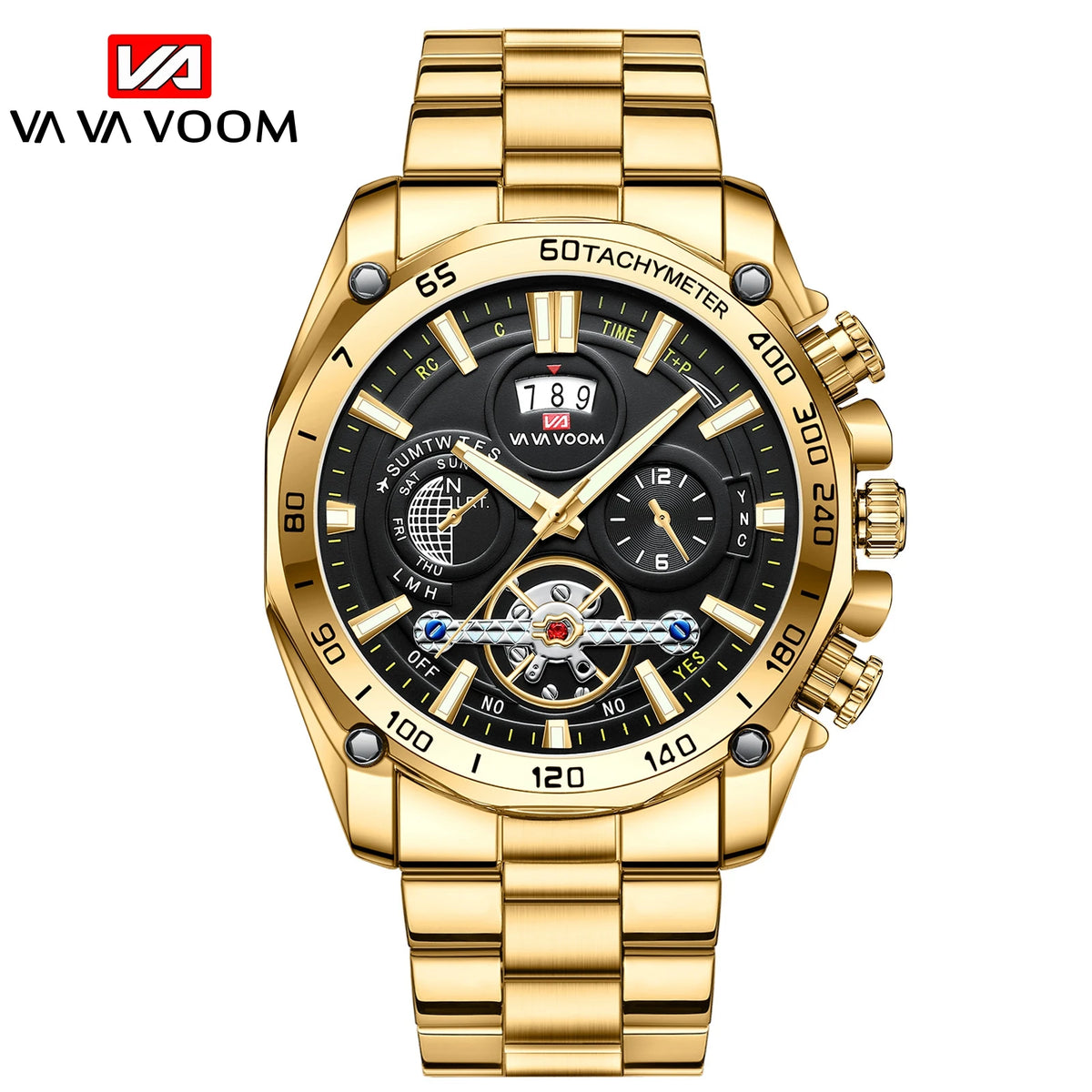 Relogio Masculino Top Brand Mens Luxury Business Watch Big Dial Stainless Steel Luminous Hands Clock Chic Waterproof Wristwatch