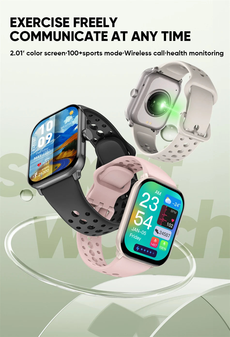 For Xiaomi Watch 5 Global Version Sports Smart Watch Men Women HD AMOLED Screen Heart Rate Call GPS Track Waterproof Smartwatch