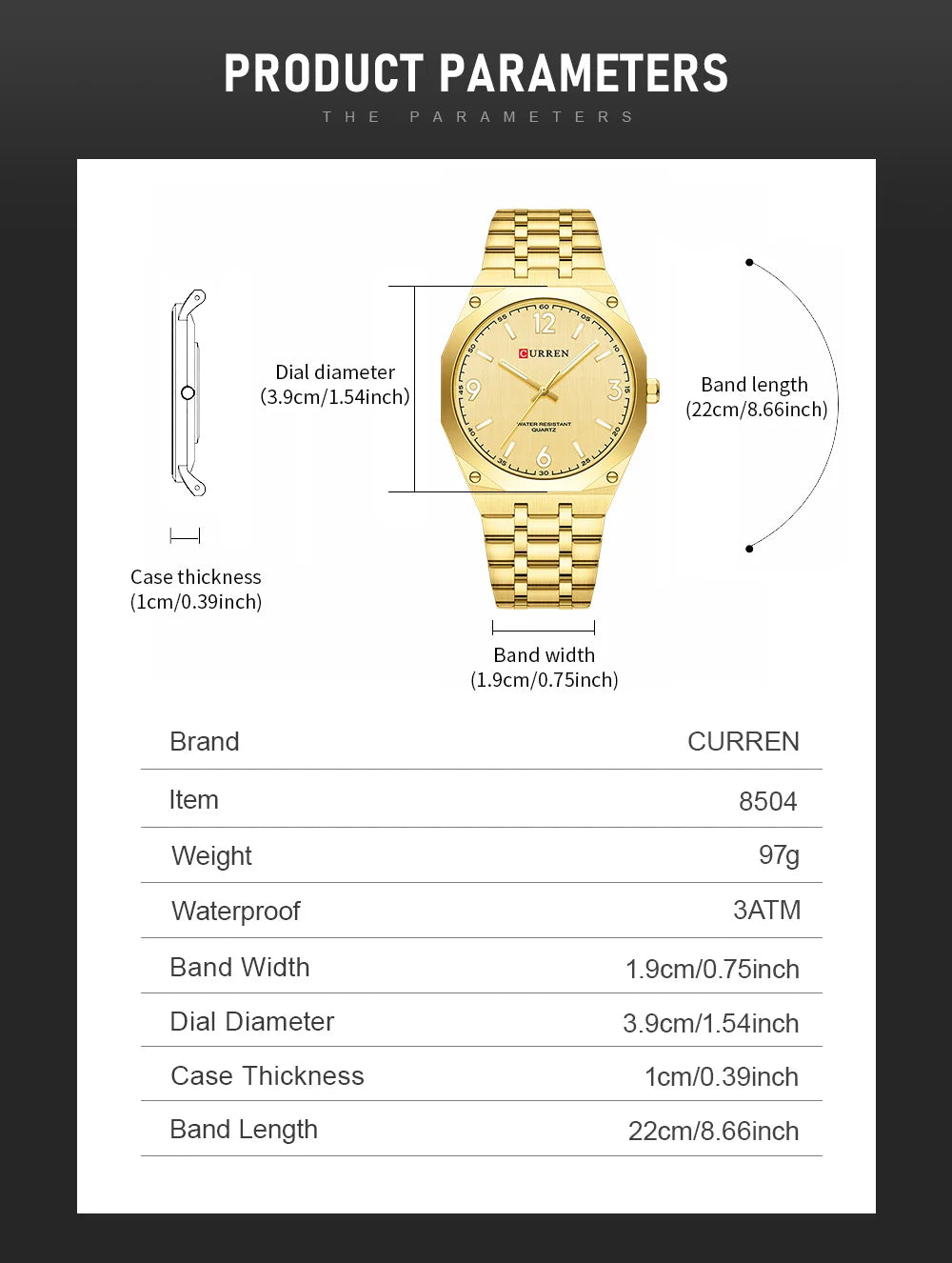 2026 Male Fashion Men Quartz Watch Stainless Steel Band Luminous Business Casual Wristwatch Octagonal Bezel Mineral Glass Dial