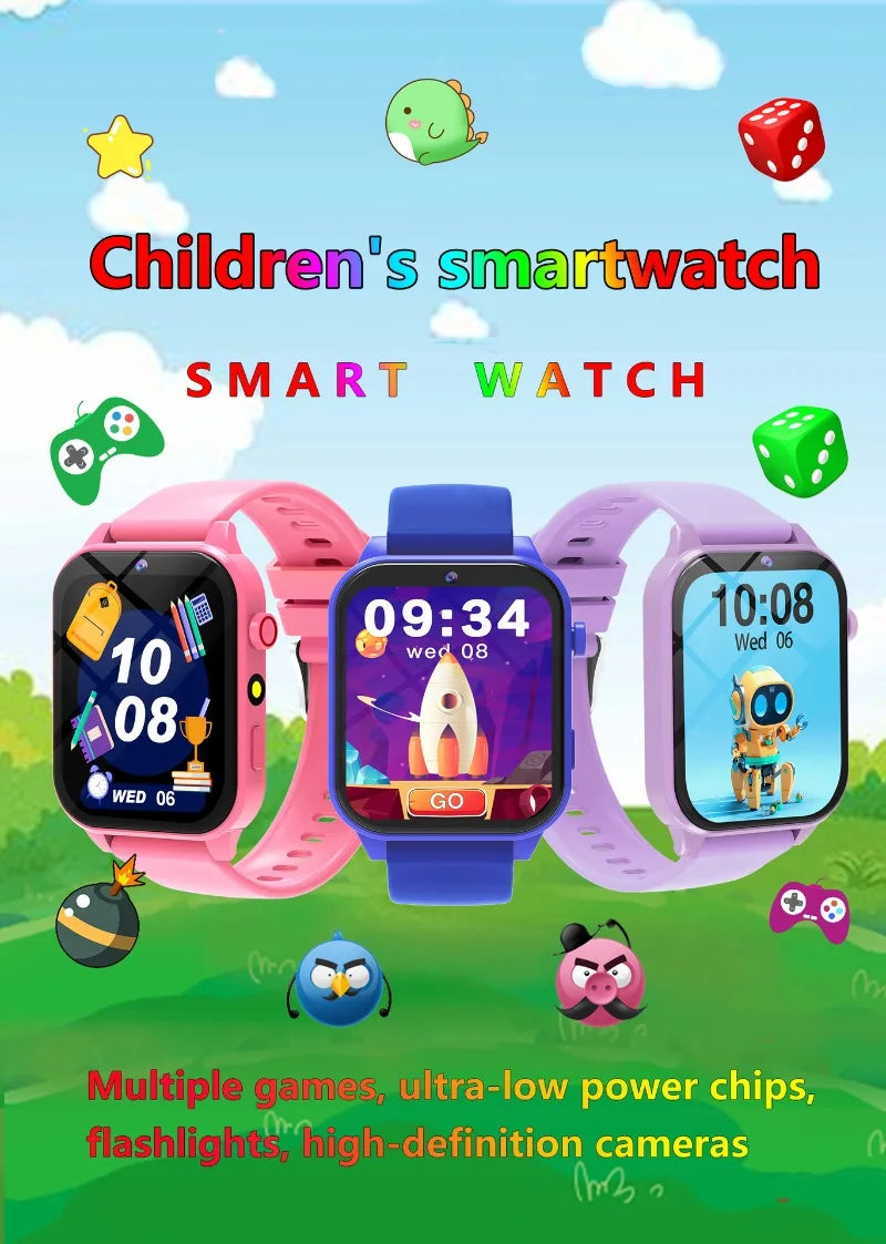New Smart Watch Kids Toys 18 Games Sleep Monitoring Alarm Clock Calculator Steps Children Smartwatch Camera Girls Boys Gifts