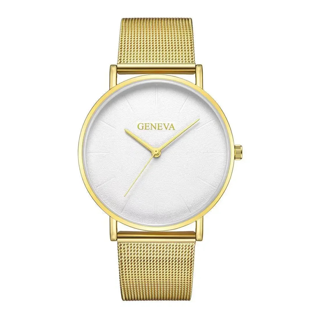 2025 Women's Watch Vintage Classic Fashion Dial Casual Steel Strip Strap Gold Rose Feminine Casual Quartz Wristwatch