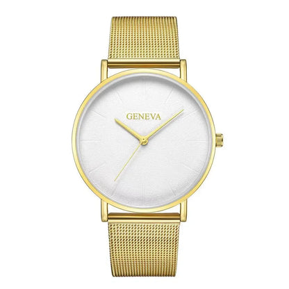 2025 Women's Watch Vintage Classic Fashion Dial Casual Steel Strip Strap Gold Rose Feminine Casual Quartz Wristwatch