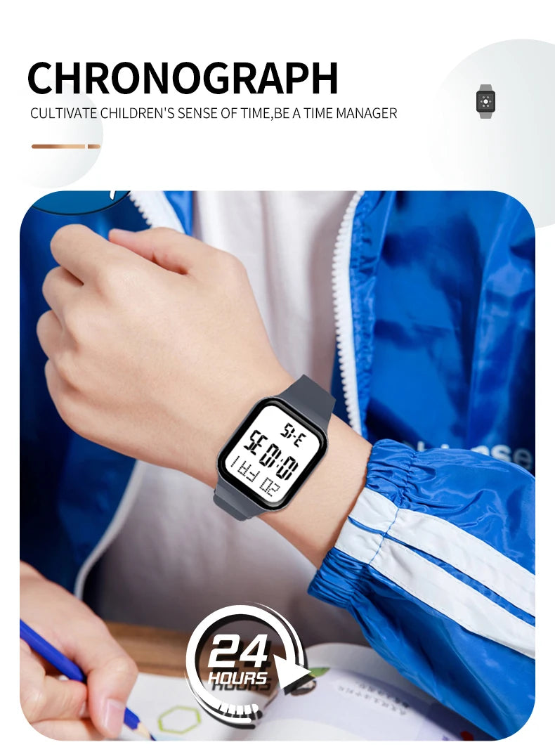 Watch for Men Sports High School Students Trendy Couple Watch Waterproof Alarm Clock Multi Functional Women Electronic Watches