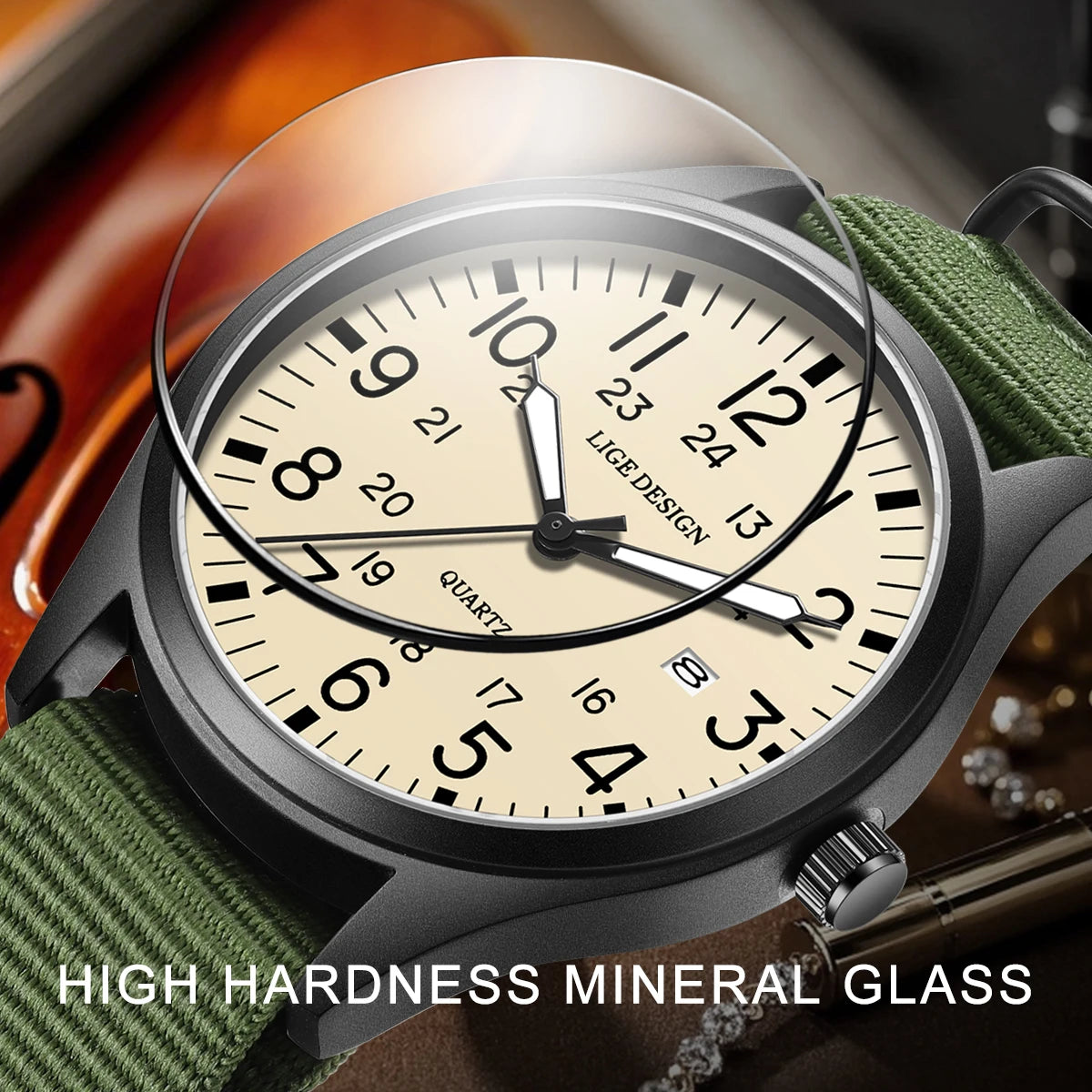 New Fashion LIGE Fashion Man Watch Outdoor Casual Sport Classic Auto Date Waterproof Luminous Quartz Watches Male Wear-resistant