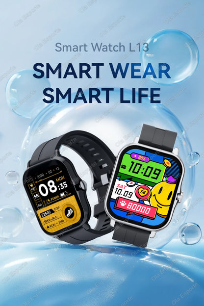 Smart Watch 1.83" Hd Screen Bluetooth Call Heart Rate Blood Oxygen Health Monitor Sports Smartwatch Women Men Holiday Gifts Ht30