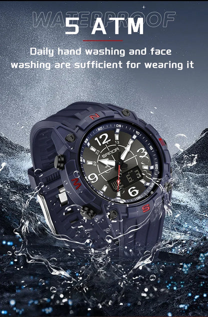 SANDA Sports Watches Men LED Watch New Waterproof Digital Wrist Watches Shockproof Sports Watches for Man Electrionic Clock