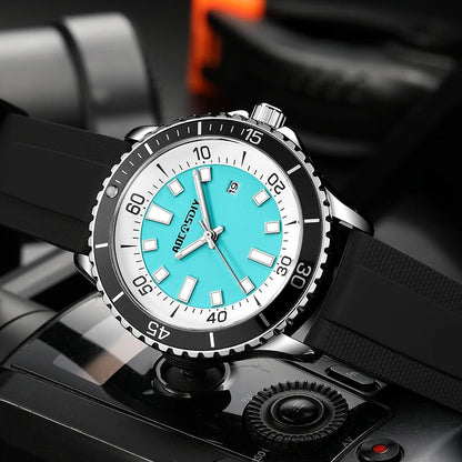 Casual Watches for Men Fashion New Men's Watch Multi Functional Luminous Date Quartz Wrist Watch Waterproof Leisure Man Clock