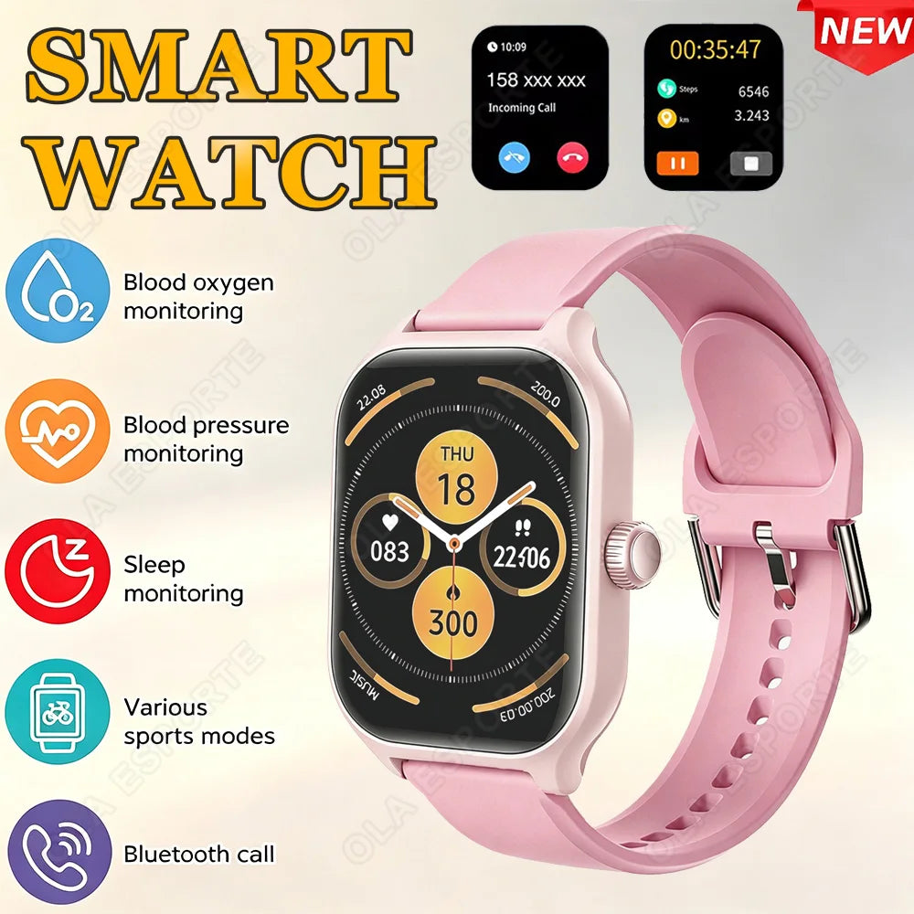 Smart Watch Plus Men Women Plus Full Touch Screen Sports Fitness Watch BT Call Android Phone Digital Multidial Smartwatch HW12