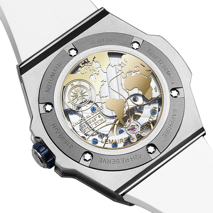2026 Man Mechanical Watches for Men Sport Analog Automatic Wristwatches with Silicone Strap Stainless Steel Waterproof Reloj