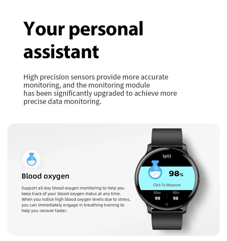 2026 New Smart Watch Women Men Bluetooth Call Sports Fitness Watches Heart Rate Health Monitor Smartwatch Ladies For Android iOS