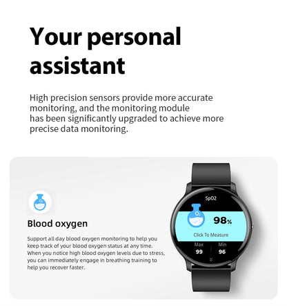 2026 New Smart Watch Women Men Bluetooth Call Sports Fitness Watches Heart Rate Health Monitor Smartwatch Ladies For Android iOS