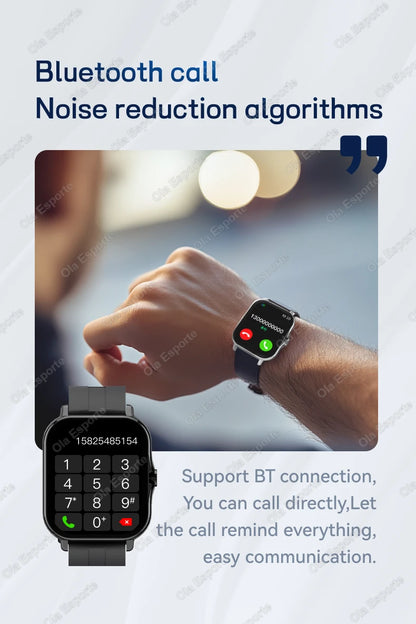 Smart Watch 1.83" Hd Screen Bluetooth Call Heart Rate Blood Oxygen Health Monitor Sports Smartwatch Women Men Holiday Gifts Ht30
