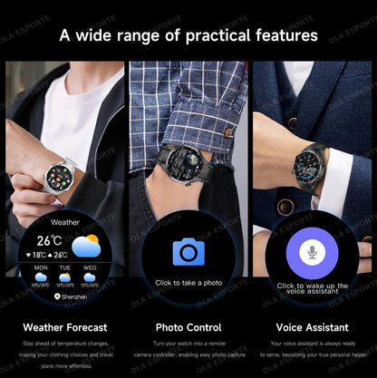 Men Smart Watch 1.52" HD Screen Bluetooth 5.4 Wireless Call Information Reminder Health Monitor Smart Watch IP68 Waterproof HT30