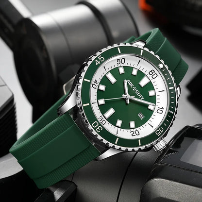 Casual Watches for Men Fashion New Men's Watch Multi Functional Luminous Date Quartz Wrist Watch Waterproof Leisure Man Clock