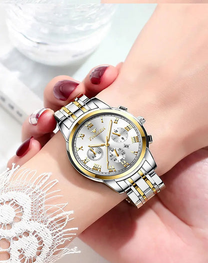 BINBOND Fashion 2pcs/Set Couple Watches Casual Men Ladies for Quartz Watch Lover Waterproof Stainless Steel Valentine Gift Watch