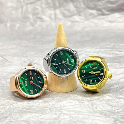 Fashion Forward Finger Watch Ring; Vintage Alloy Shell Design; Quartz Movement; An excellent choice for Men's and Women's Gift