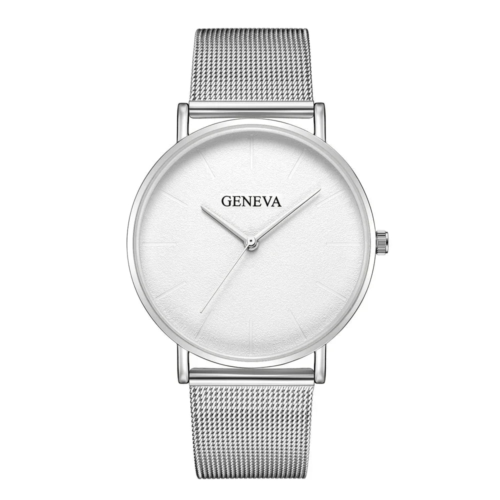 2025 Women's Watch Vintage Classic Fashion Dial Casual Steel Strip Strap Gold Rose Feminine Casual Quartz Wristwatch