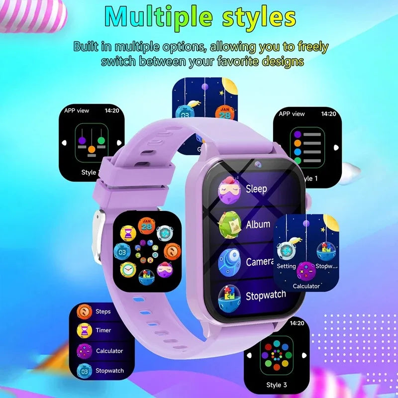 New Smart Watch Kids Toys 18 Games Sleep Monitoring Alarm Clock Calculator Steps Children Smartwatch Camera Girls Boys Gifts