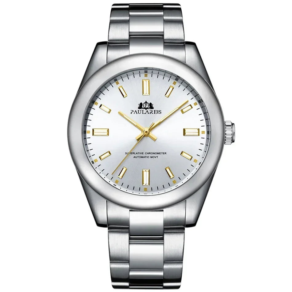 Automatic Watches for Men Mechanical Self Wind Stainless Steel Luxury Red Yellow Blue Green Rainbow 41mm Reloj Hombre Baratos