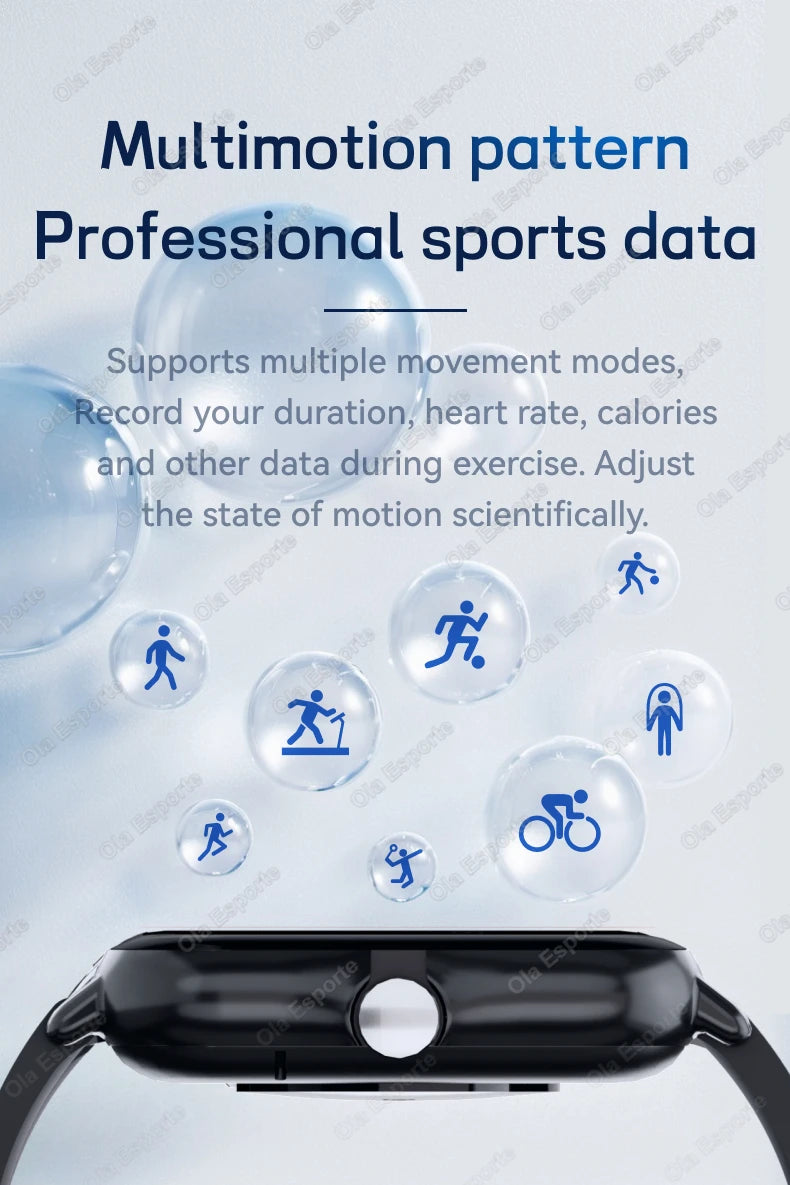 Smart Watch 1.83" Hd Screen Bluetooth Call Heart Rate Blood Oxygen Health Monitor Sports Smartwatch Women Men Holiday Gifts Ht30