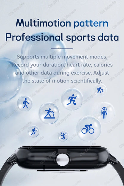Smart Watch 1.83" Hd Screen Bluetooth Call Heart Rate Blood Oxygen Health Monitor Sports Smartwatch Women Men Holiday Gifts Ht30