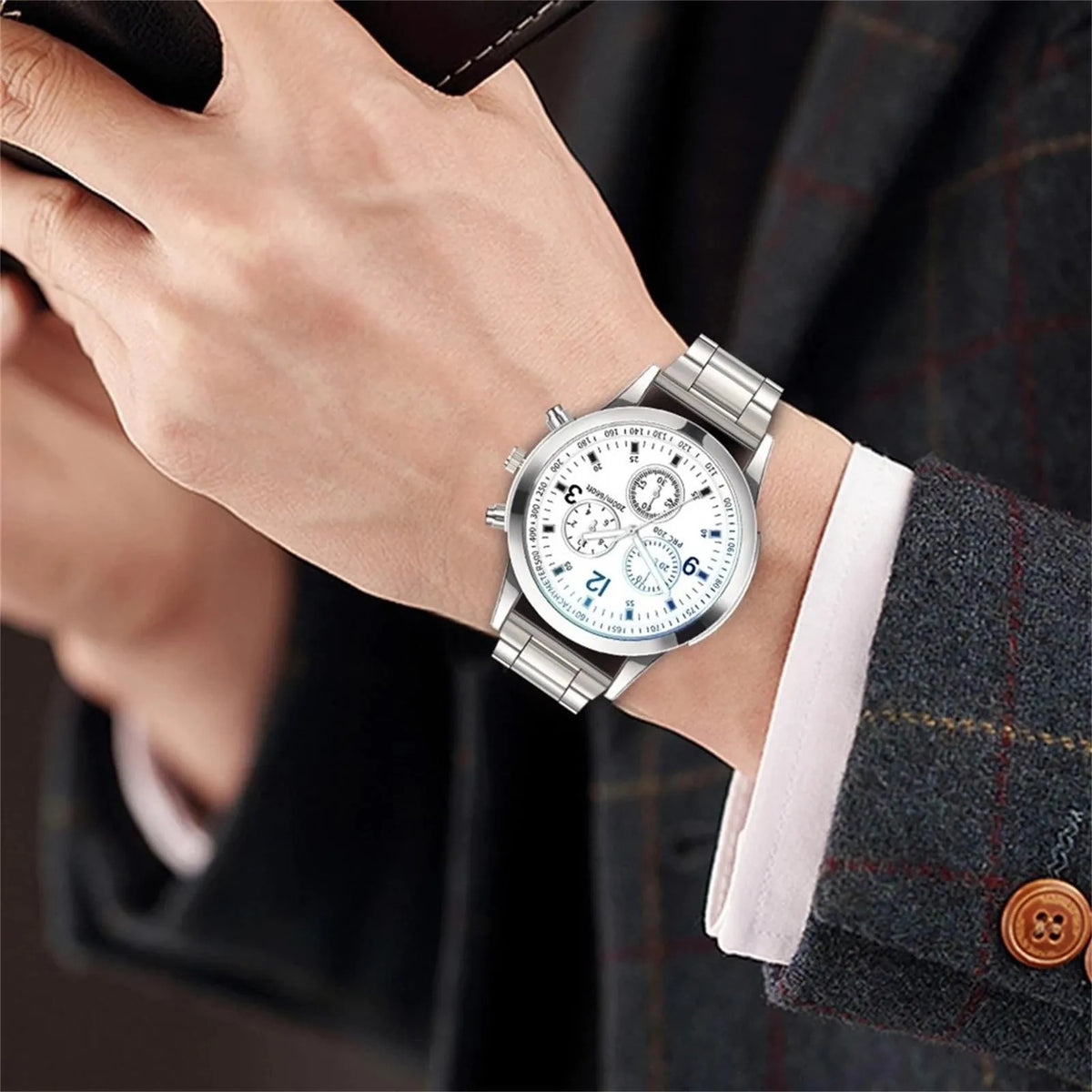 2025 Fashion Men Luxury Watches Mens Business Stainless Steel Casual Quartz Watch for Male Wristwatch Relogio Masculino Relógio