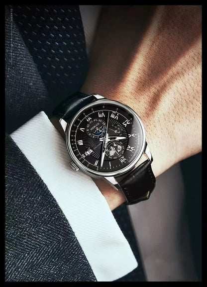2026 Men Watch Fashion Top Luxury Sport Men's Wristwatch Waterproof Luminous Leather Date Quartz Watches Man Clock