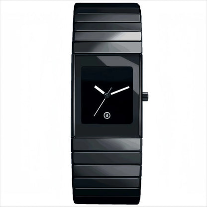 Brand men's watch, quartz women's watch, fashionable and versatile small black steel couple watch