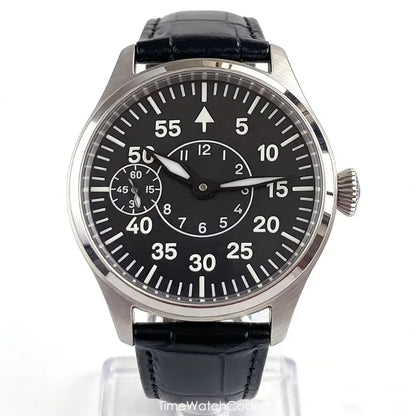 42mm Pilot Watches Retro Hand-wind Mechanical Wristwatch for Men Black Blue Green Luminous Asia 6497 ST3600 Sapphire Crystal