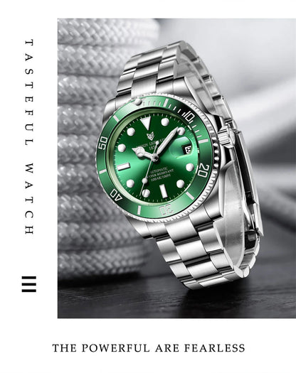 LIGE Top Brand Vintage Mechanical Watches Men Fashion Business Luxury Mens Watch Waterproof Luminous Automatic Wristwatch Reloj