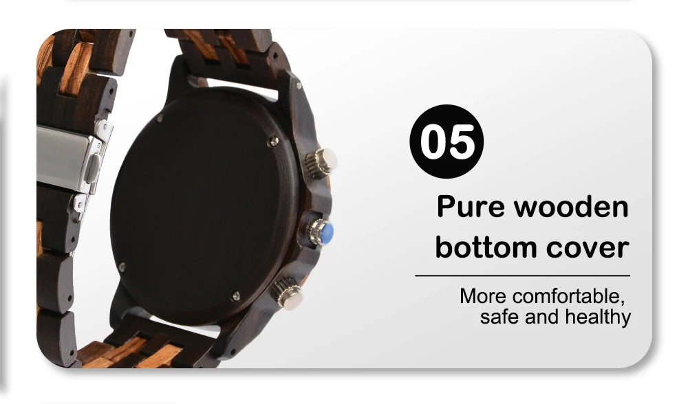 Wooden Watches for Men Fashion Anniversary Wedding Day Gift For Husband Personalized Engraved Custom Wood Watch Dropshipping