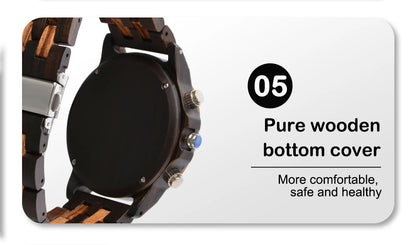 Wooden Watches for Men Fashion Anniversary Wedding Day Gift For Husband Personalized Engraved Custom Wood Watch Dropshipping