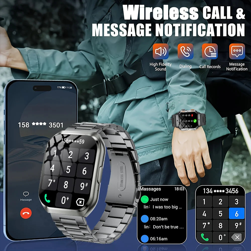 2026 NEW Smart Watch 1000mAh Large Battery Sports Modes Tracker Heart Rate Bluetooth Call 1.83'' HD Screen Waterproof GPS Woman