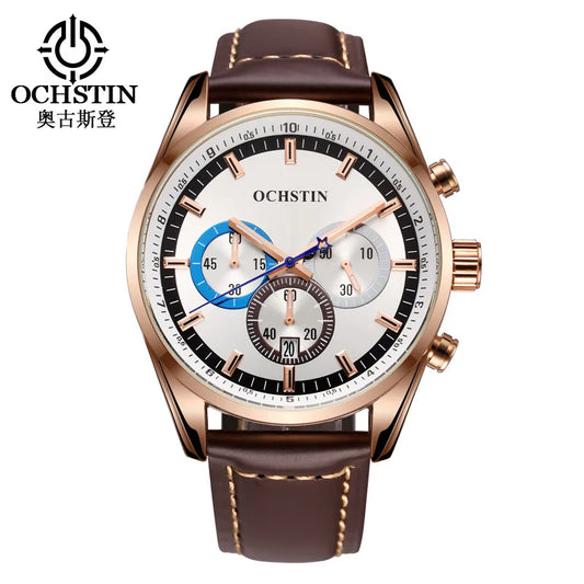 Swiss brand new multi-functional business men's watch waterproof luminous quartz watch live broadcast hot sale**