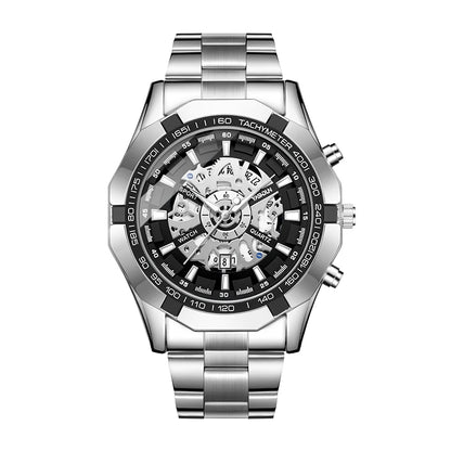 2026 Mens Quartz Watches Top Brand Luxury Stainless Steel Waterproof Hollow Out Big Male Wristwatches Relogio Masculino