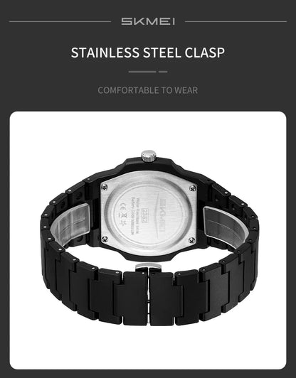 Skmei Bracelet Watches for Mens Analog Display 50M Waterproof Simple Style Quartz Wristwatch