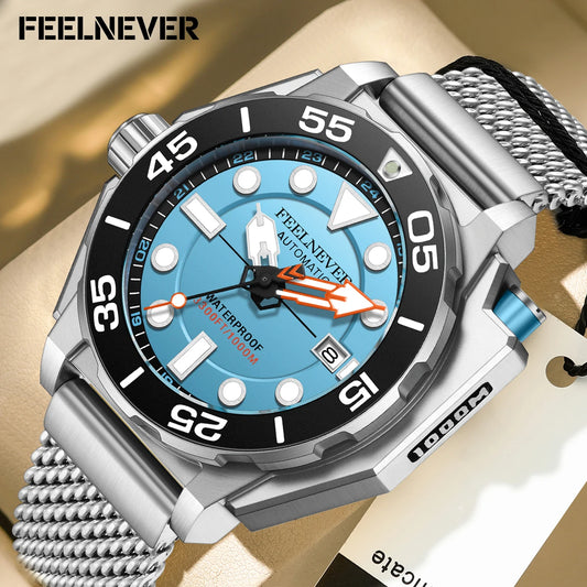 FeelNever New Top Brand Men Luxury Watch 1000m Waterproof BGW9 Super Luminous Relogios Masculinos Automatic Mechanical Watches