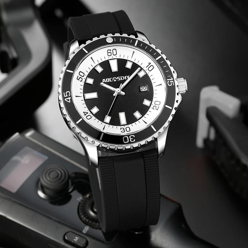 Casual Watches for Men Fashion New Men's Watch Multi Functional Luminous Date Quartz Wrist Watch Waterproof Leisure Man Clock