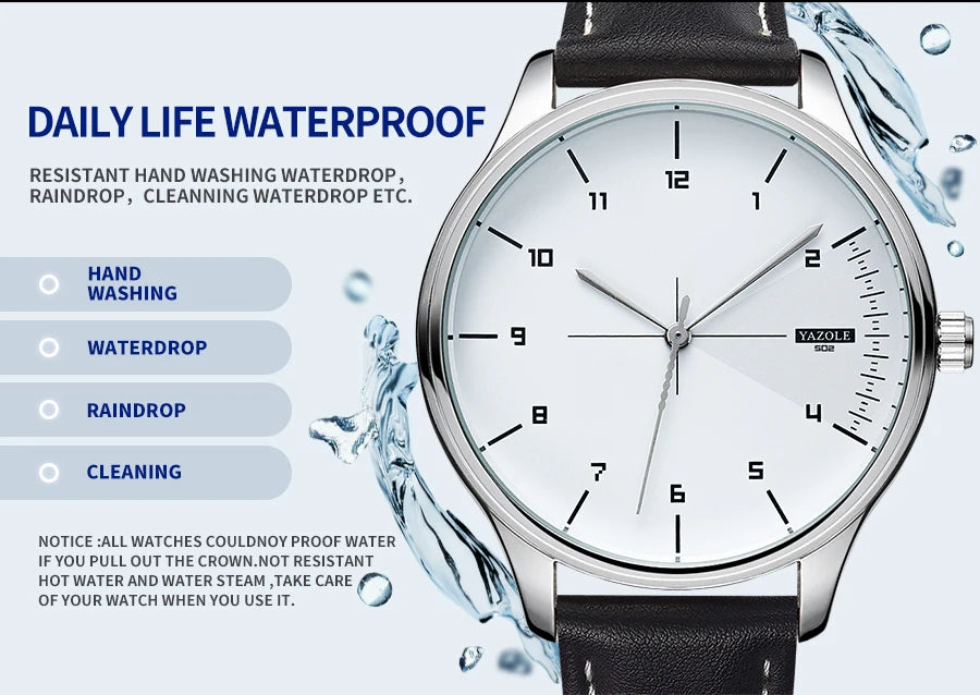 Fashion Men's Watches Top Brand Luxury Metal Case Quartz Wrist Watches Simple Casual Leather Belt Mens Watch Clock Reloj Hombre