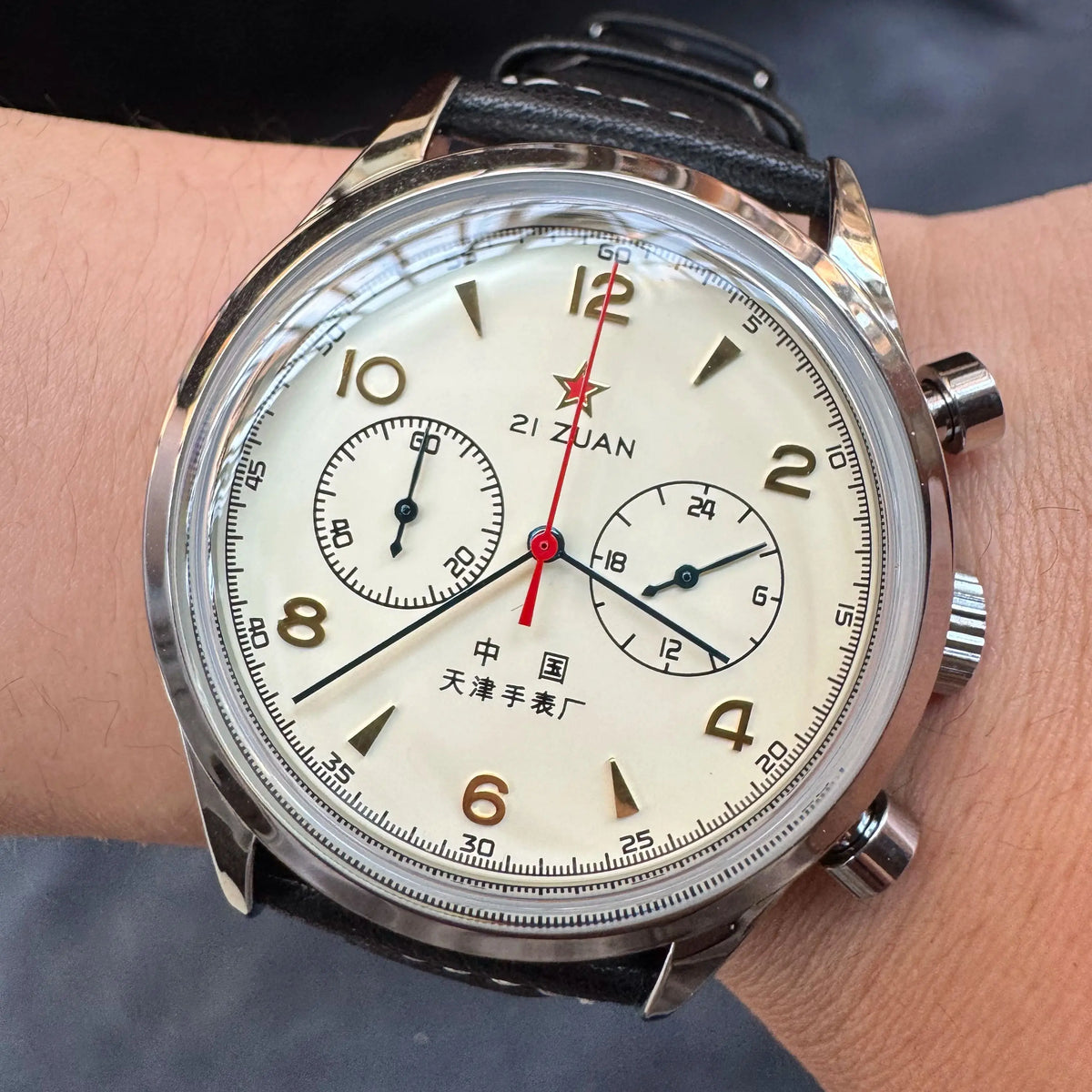 Men's watches 1963 pilot automatic watch 42mm waterproof retro quartz chronograph vintage dress watch
