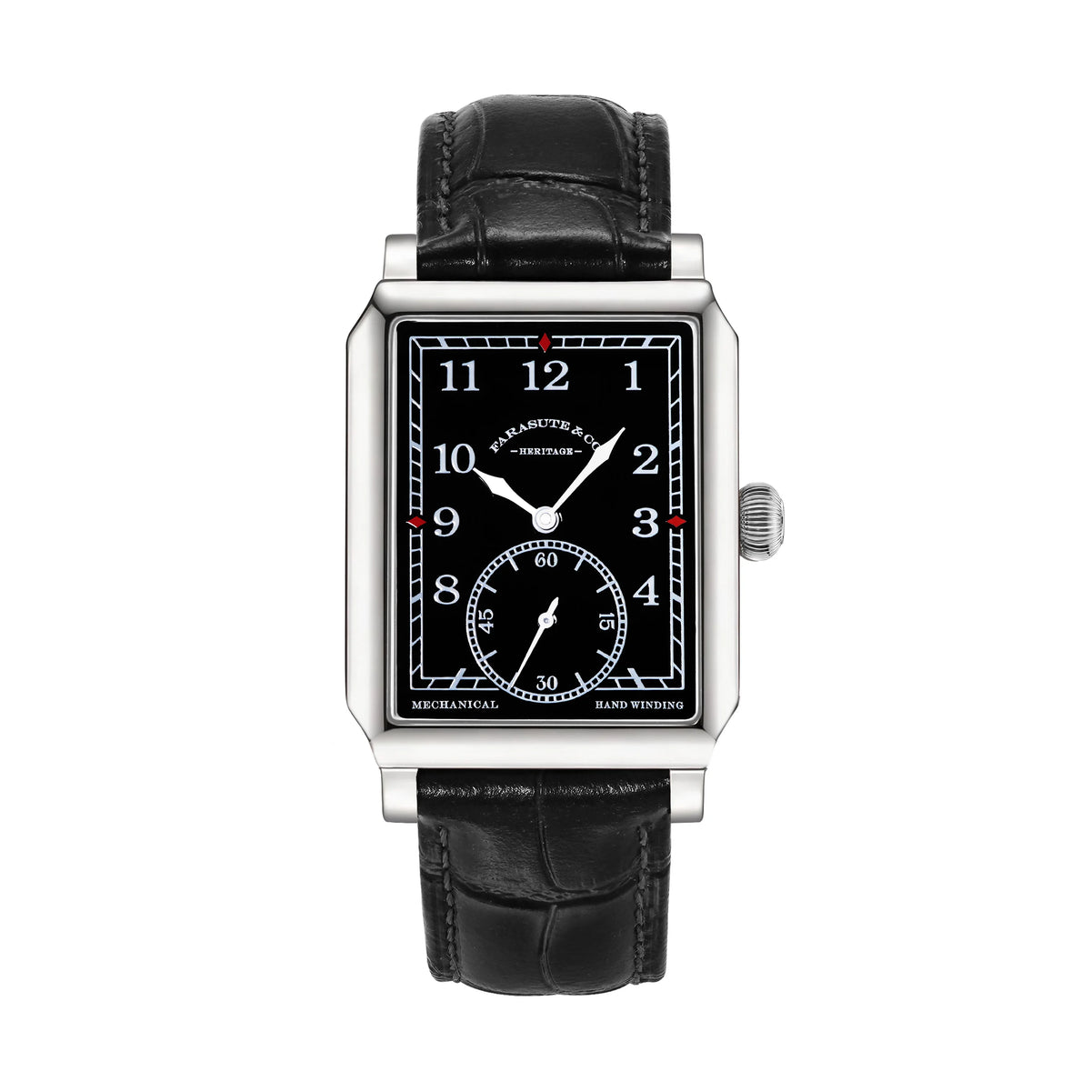 FARASUTE 2026 New Retro Wristwatches Men Casual Manual Square Customized Mechanical Movement Watch Male Sapphire Glass Reloj