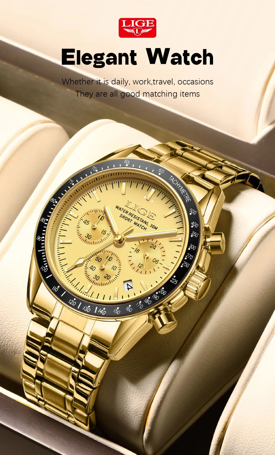 2026 New Sports Watch Men Top Brand Luxury Mens Watches Business Waterproof Military Quartz Chronograph Wristwatch Montre Homme