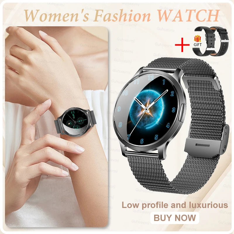 2026New Ladies' Smart Watch AMOLED Display Custom Dial Sport Fitness Health Tracke Waterproof Bracelet Music Digital Clock Women